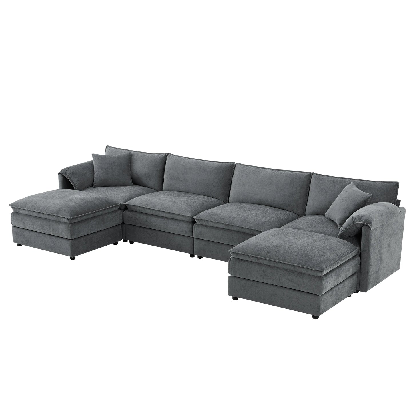 Wide Deep Seating, U-Shaped Cloud Sofa Set