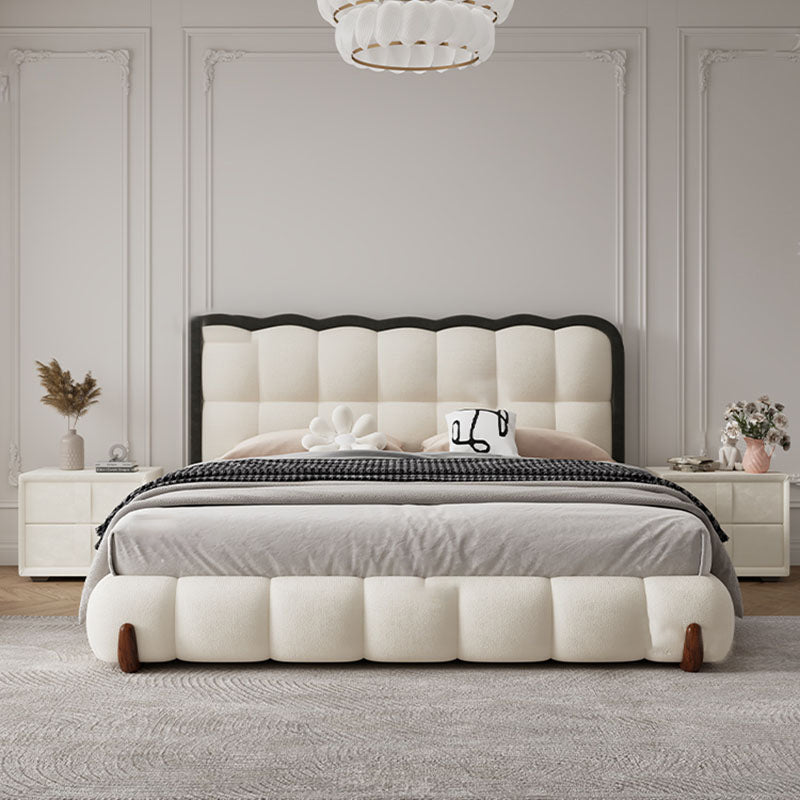 Minimalist Bed Frame with Organizer Fully Upholstered