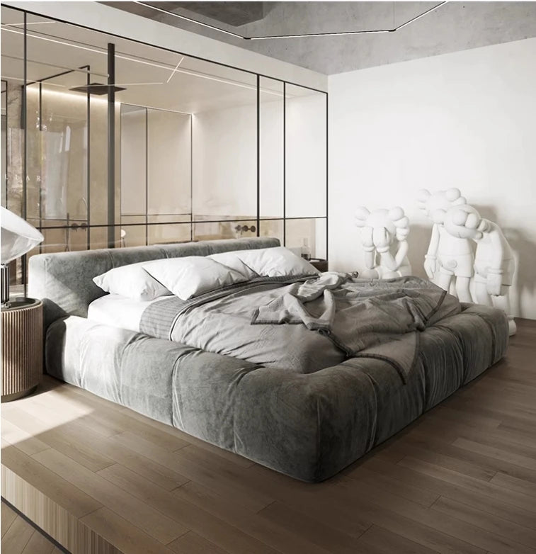 Light Luxury European Style Bed Frame Perfect for Master Bedroom