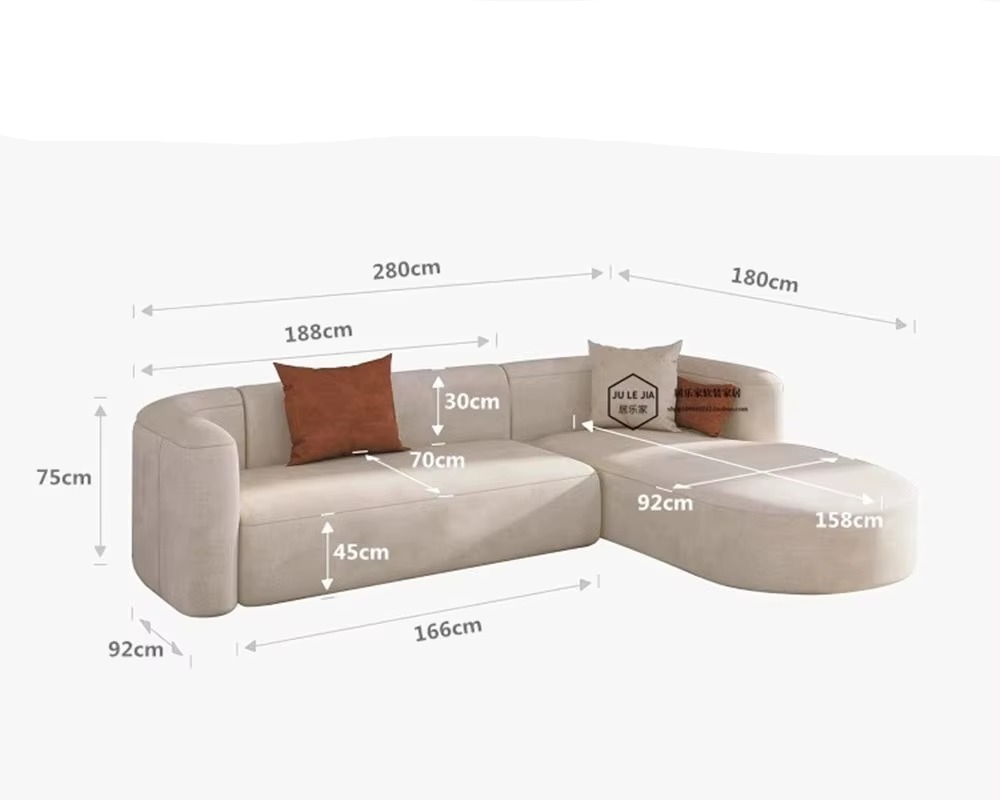 Modern L Shaped Velvet Sofa with Chaise Minimalist Style Comfy Sectional Sofas for Living Room Apartment