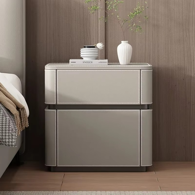 Minimalist Modern Bedside Table Italian Style Glam Elegant Night Table Aesthetic