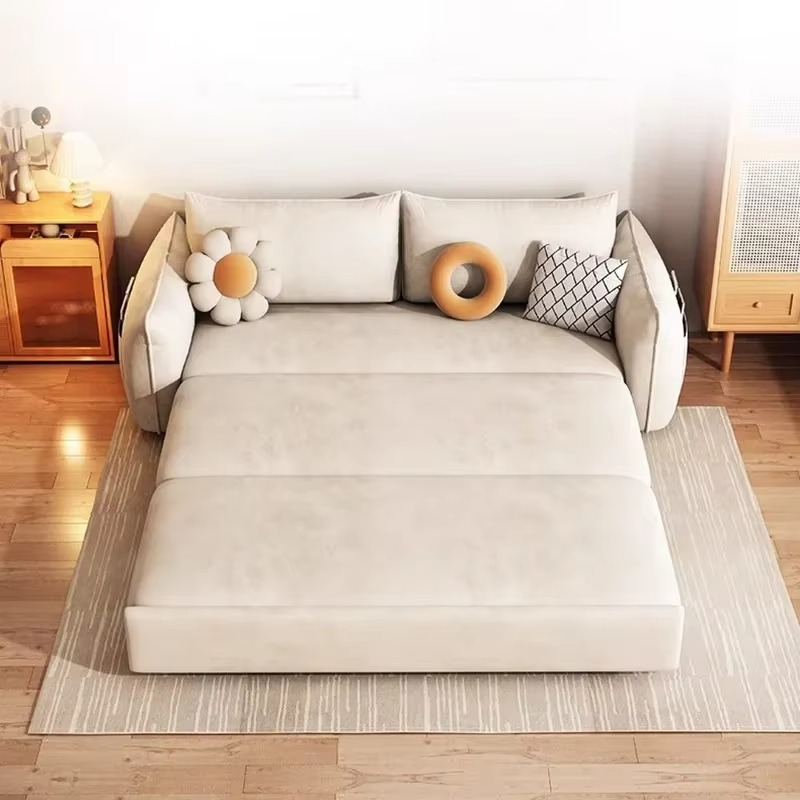 Nordic Luxury Lazy Living Room Storage Relaxing Folding Sofa Bed