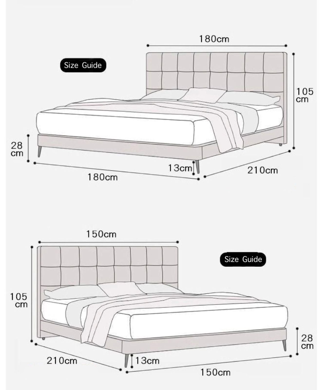 Max Nordic Style Bed Frame