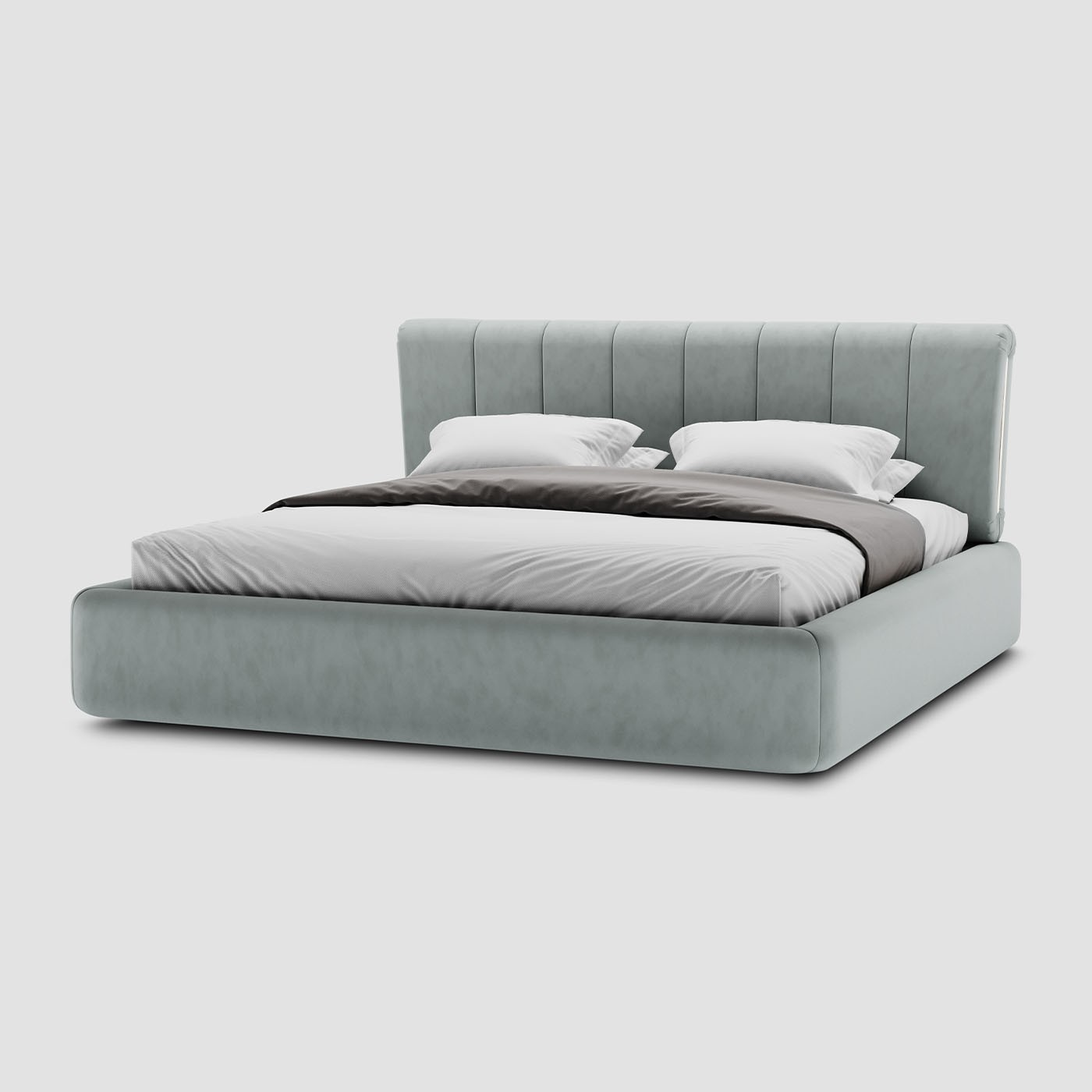 Aliza Premium Bed Frame Fully Upholstered In Leather