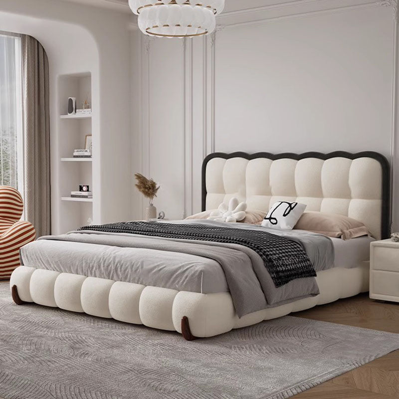 Minimalist Bed Frame with Organizer Fully Upholstered
