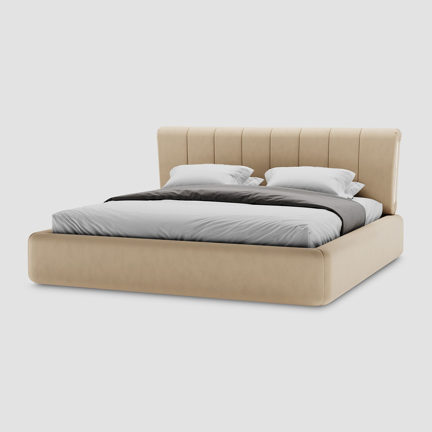 Aliza Premium Bed Frame Fully Upholstered In Leather