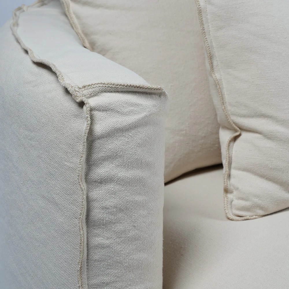 Luxury Crosby Style Couch with Arm Rest Without Cushions