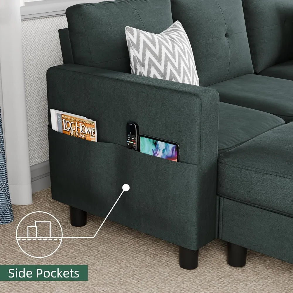 Sectional Sofas Couches for Living Room, L Shaped Couch with Storage Sofa Set, Small Couches for Small Spaces with Moveable
