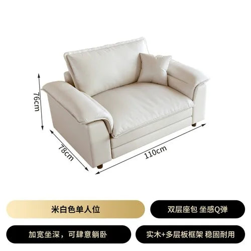 Library Living Room Simple Sofa Adults Barber Ergonomic Reclinable Couch