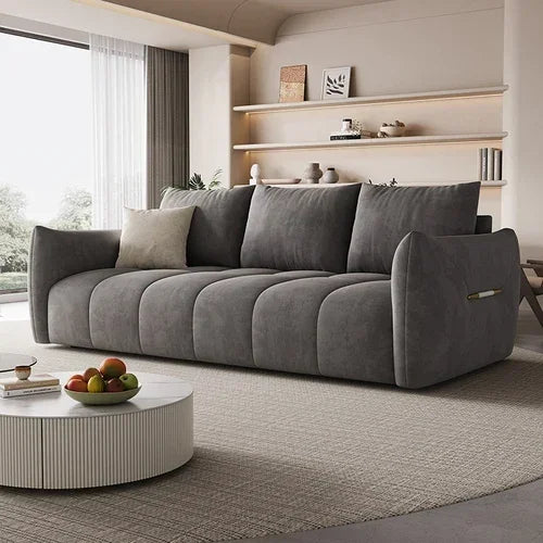 Nordic 3-Seater Sofa Puffs Inflame Living Room Design European Sectional Sofa