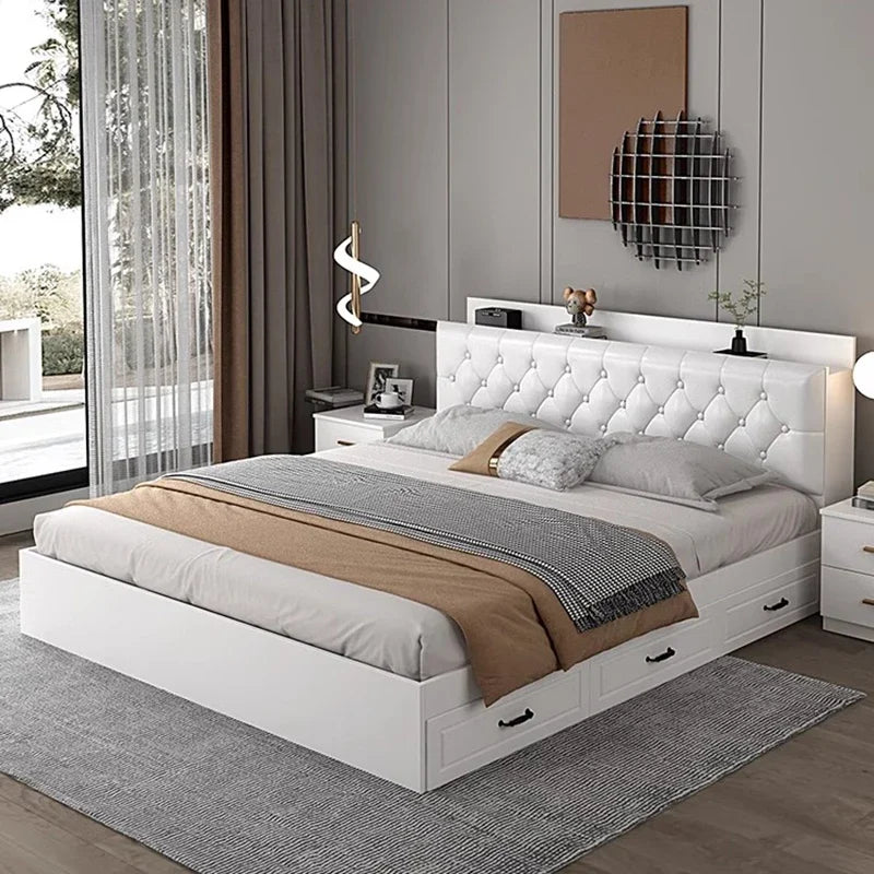Modern Luxury Lounge Bed Frame With Storage