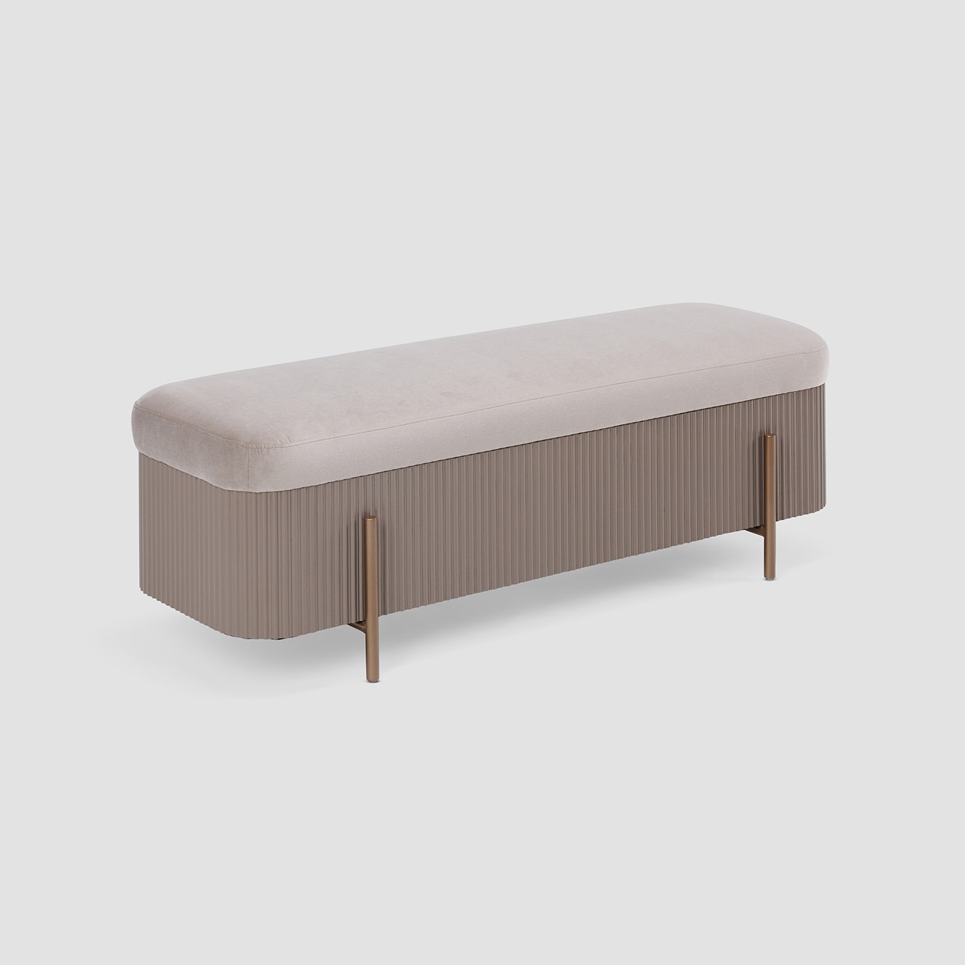 Fully Upholstered Bench with Storage