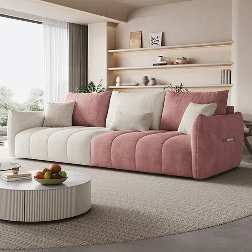 Nordic 3-Seater Sofa Puffs Inflame Living Room Design European Sectional Sofa