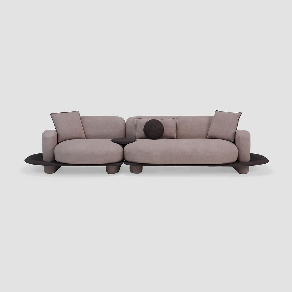 Philips Modern 3-Seater Sofa Fully Upholstered in Textured Fabric