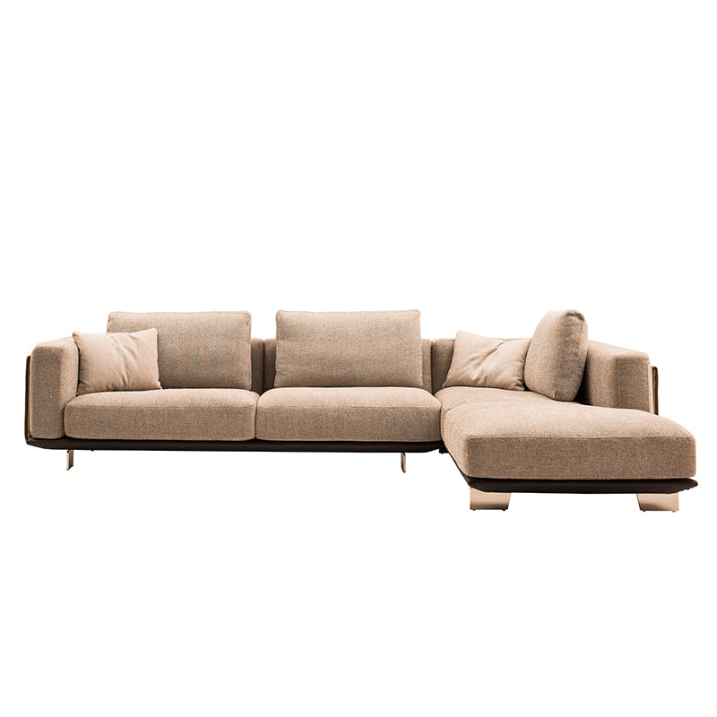 Light luxury fabric sofa corner combination Nordic modern designer living room furniture