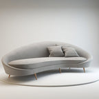 Philips Modern Luxury Style Sofa With Gold Metal Legs Made With Soft Velvet Material