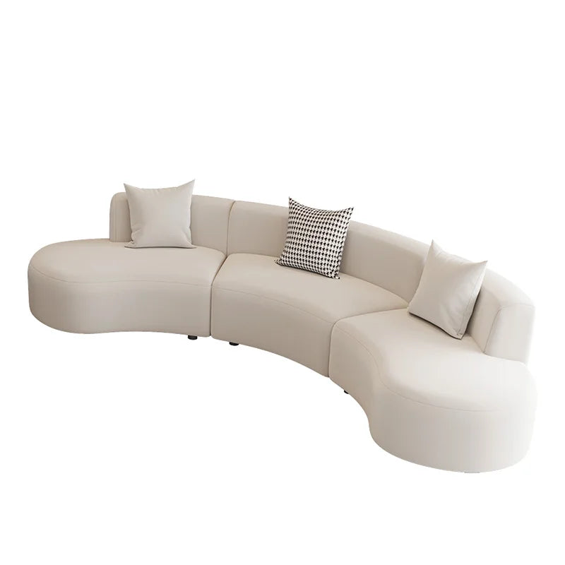 Moder White Sofa Minimalist Individual Curved Nordic Love set Sofa Arm Recliner Living Room