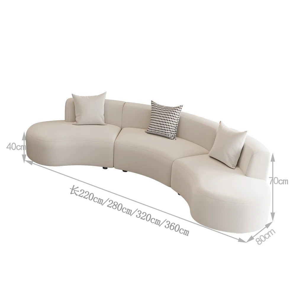 Moder White Sofa Minimalist Individual Curved Nordic Love set Sofa Arm Recliner Living Room