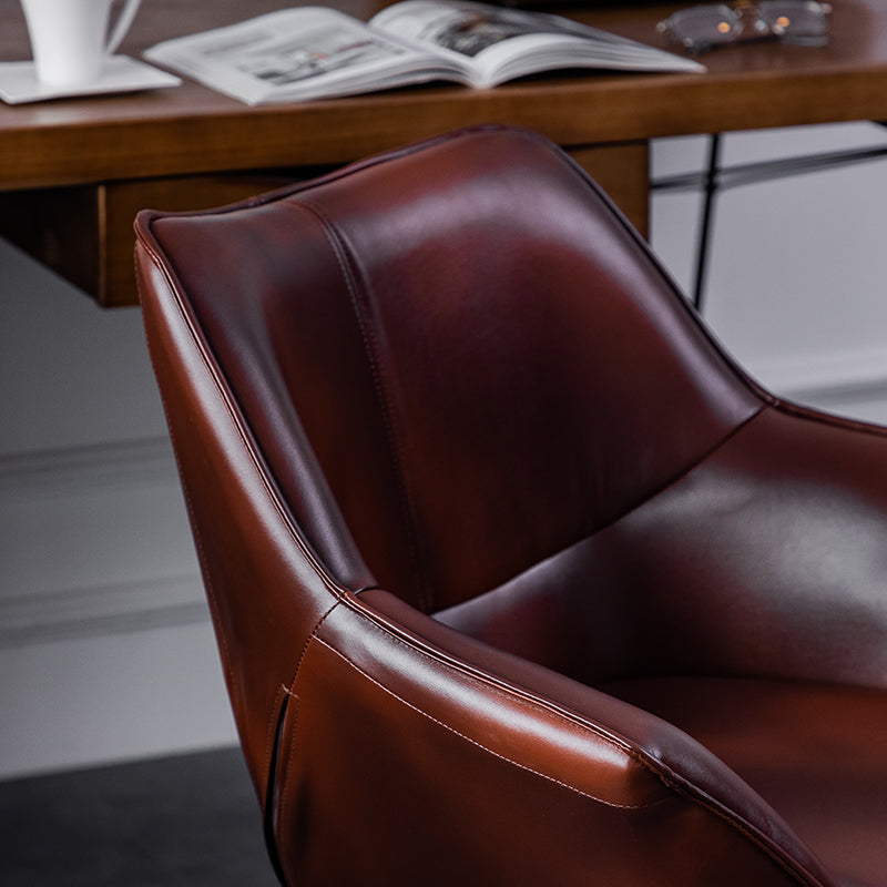 Study Chair Leather Computer Modern Minimalist Office Chair