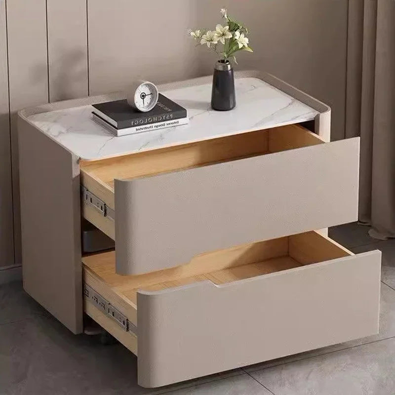 Nordic Modern Night Table Storage Aesthetic Luxury Minimalist Bedside Table