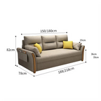 Modern Minimalist Expandable Fabric Upholstered Leisure Sofa Bed Armchair Office Living Room Bedroom Sofa Bed