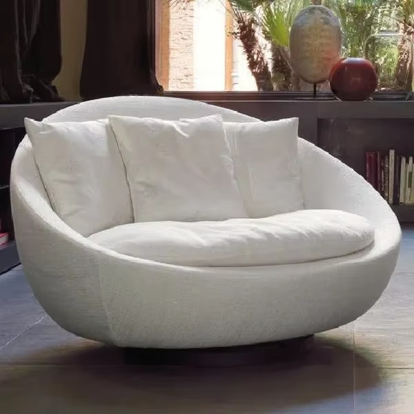 Luxury Nordic Modern Design Living Room Chair Fabric Lounge Chairs Lazy Single Seater Sofa