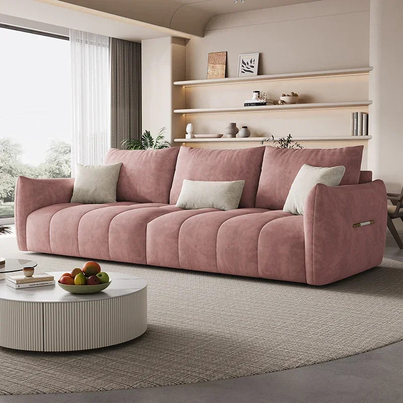 Nordic 3-Seater Sofa Puffs Inflame Living Room Design European Sectional Sofa