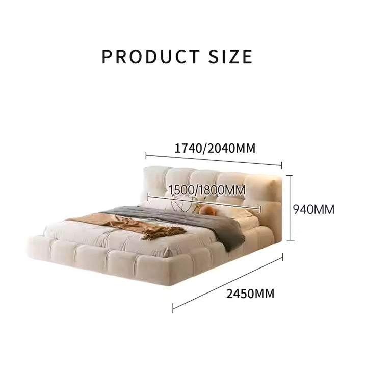 Kira Floating Bed Frame with LED Light.