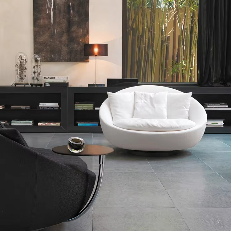 Luxury Nordic Modern Design Living Room Chair Fabric Lounge Chairs Lazy Single Seater Sofa