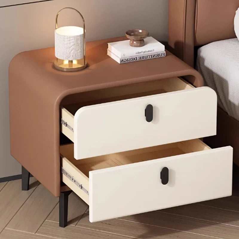 Nordic Wood Night Table Storage Minimalist Kawaii Luxury Bedside Table