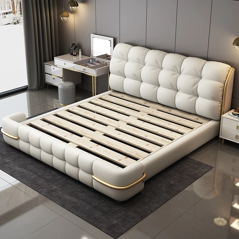 Multifunctional Marriage Bed Storage Organizer Lounge King Size Bed