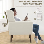 Accent Chairs Set of 2 for Living Room Soft Padded Made With Fabric Material