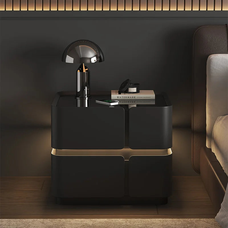 Trendy Modern  Bed Side Table With Storage