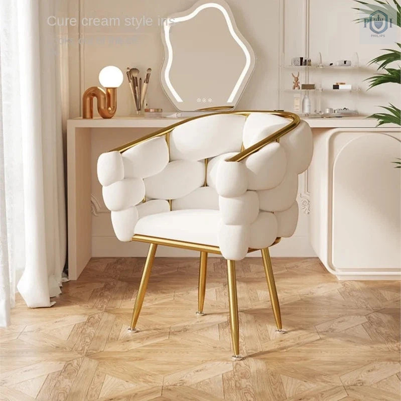Premium Cloud Style Vanity Chair For Dressing Table
