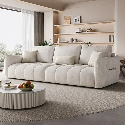 Nordic 3-Seater Sofa Puffs Inflame Living Room Design European Sectional Sofa