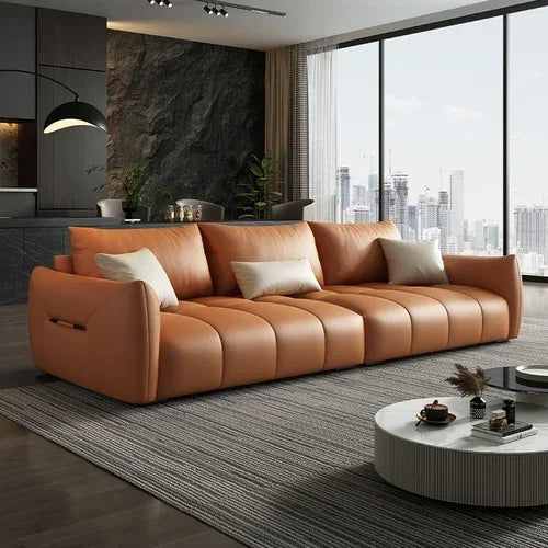 Nordic 3-Seater Sofa Puffs Inflame Living Room Design European Sectional Sofa