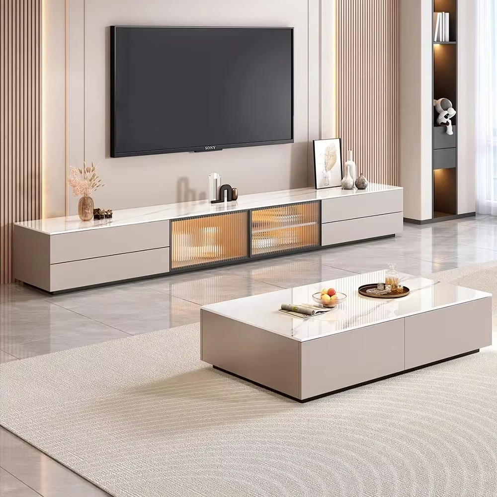 Trendy Elegant TV Stand for Living Room with Storage