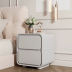 Modern Style Bedroom Nightstand Solid Color