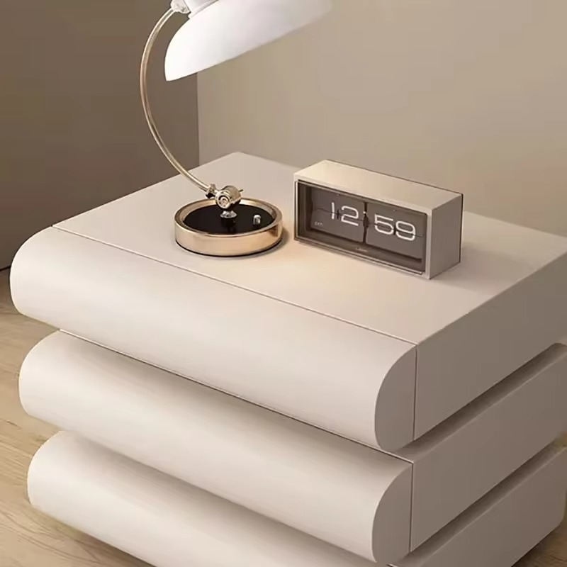 French Design Nightstand Modern Nordic Drawers Organizer Nightstand Storage Bedroom