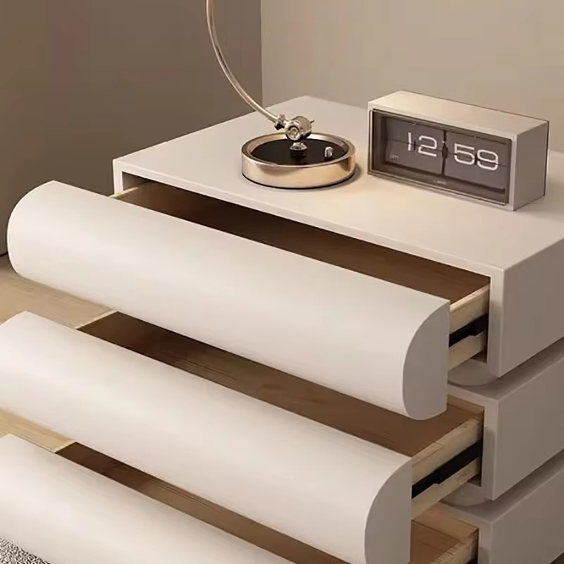 French Design Nightstand Modern Nordic Drawers Organizer Nightstand Storage Bedroom