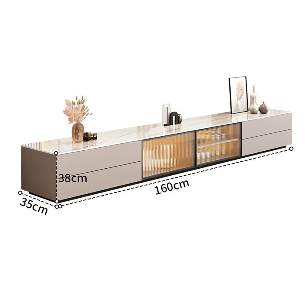 Trendy Elegant TV Stand for Living Room with Storage