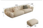 Comfortable Relaxing White Sofa Set, Modern Living Room, Lazy Sofa, Nordic Designer,
