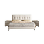 Modern Leather Bedroom Loft Kids' Bed Frame Up-holstered Beds