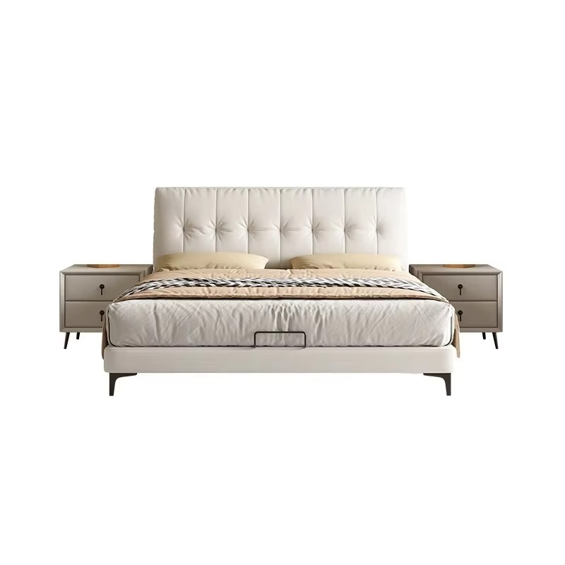 Modern Leather Bedroom Loft Kids' Bed Frame Up-holstered Beds
