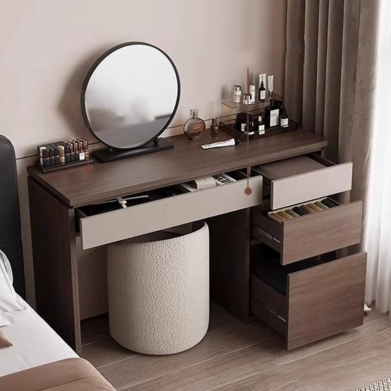 Wooden Vanity Table, Corner Design Dressing Table Set.