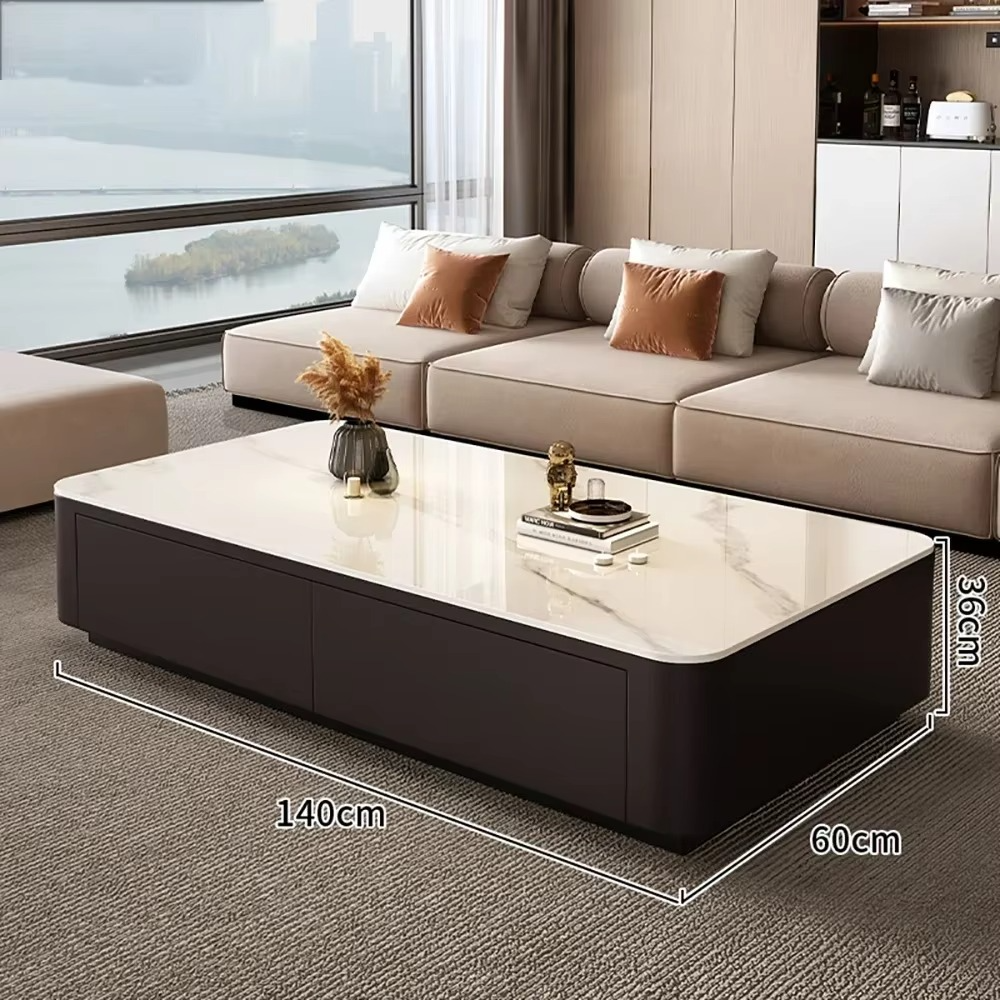 Nordic Marble Effect Luxury Unique Coffee Tables Glam Premium