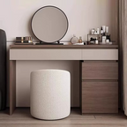 Wooden Vanity Table, Corner Design Dressing Table Set.