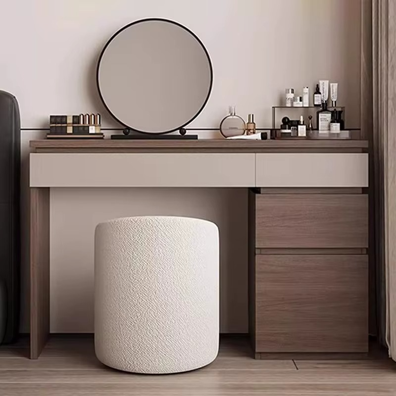 Wooden Vanity Table, Corner Design Dressing Table Set.