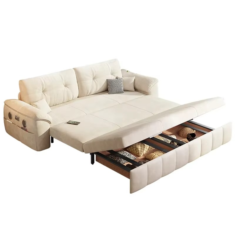 Popular Design Modern Sofa Bed Luxury Pull Out Sofa Come Bed Home Simple Couch Living Room Sofa Bed with Storage