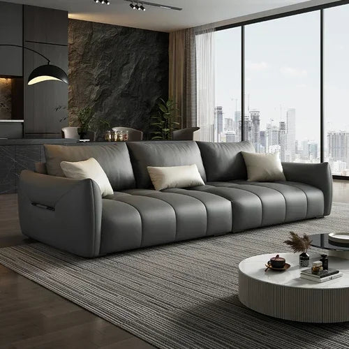 Nordic 3-Seater Sofa Puffs Inflame Living Room Design European Sectional Sofa